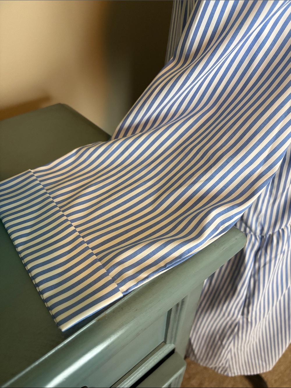 TUCKERNUCK Blue Stripe Royal Button Down Shirt Dress. Roomy Size Medium. EUC - Picture 4 of 12